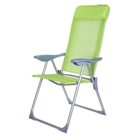 Кресло-шезлонг складное Твой Пикник 38х58х110 см зеленый 