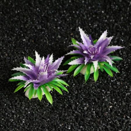 растение искусственное аквариумное фиолетовый 11*9*6см (2шт), пижон аква