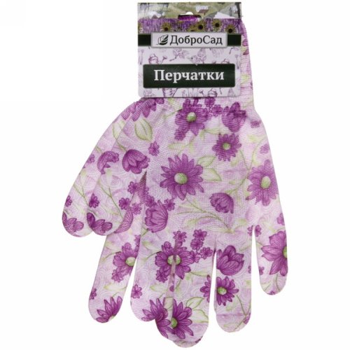 Перчатки нейлоновые "Лайт-Маргаритки" 8 р-р ДоброСад (788-489)