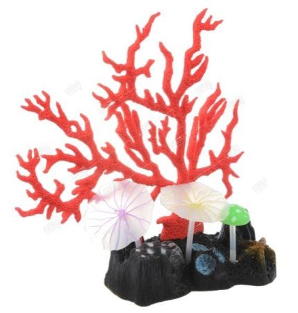 светящийся коралл красный, 16,5*16,5см, am0015r