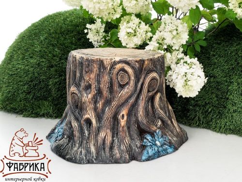 Крышка декоративная для люка Пень, 45*28*41см, Фабрика ковки U09180 стеклопластик (Ч)