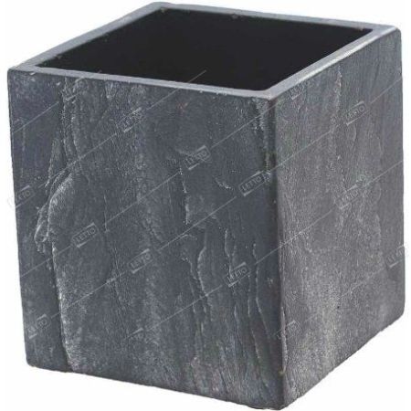Кашпо керамическое Квадрат камень 12*12  h13см STEATITE GG16820  