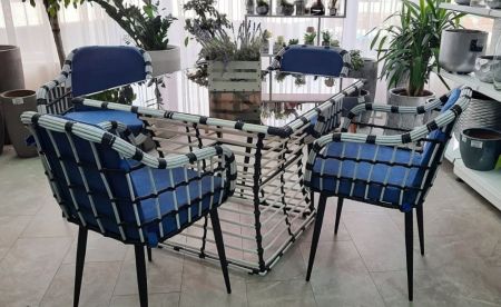 Комплект садовой мебели Бентли (стол квадратный и 4 стула Бентли), искуственный ротанг