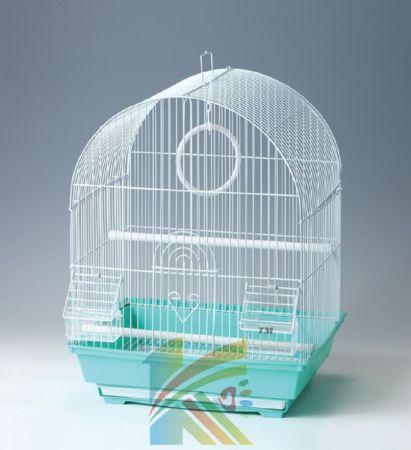 клетка для мелких птиц 34,5×28×45,5см полукруглая крыша цвет в ассортименте 