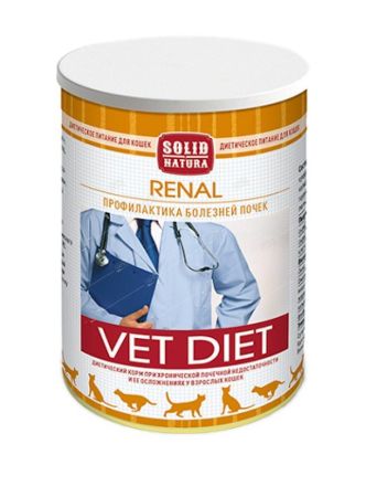 solid natura vet renal диета для кошек влажный  ж/б 0,34 кг