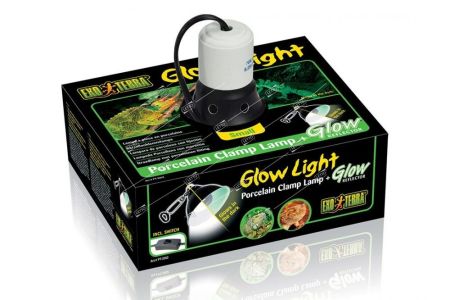 светильник exo-terra glow light навесной для ламп накаливания малый,