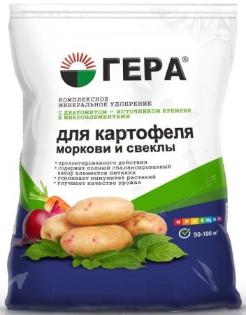 Удобрение для Картофеля,Моркови и Свеклы с диатомитом ГЕРА 0,9 кг 
