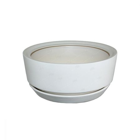 Горшок керамический Бонсай белый h-9 см d-27,5 см 4,5л 1 сорт Тамбовская керамика
