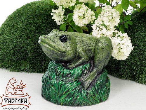 Крышка декоративная для люка Лягушка на камне, 30*30*30см, Фабрика ковки U09182 стеклопластик (Ч)
