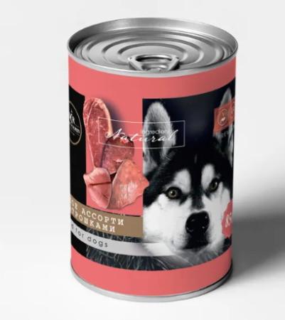 корм для собак secret премиум мясное ассорти с потрошками консервы 850г