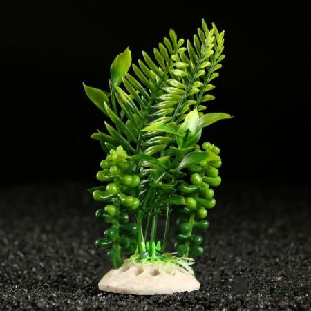 растение искусственное аквариумное 18*9*14см, зелёное, пижон аква