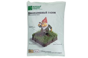 Газон Декоративный, семена 1кг Зеленый Квадрат (20)