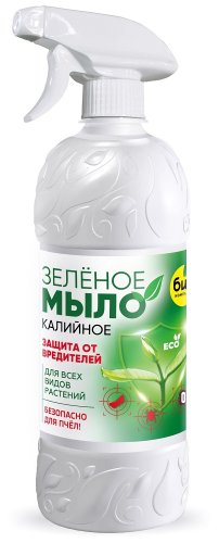 Средство от вредителей Мыло зеленое калийное Дачный помощник 0,5л пульверизатор БИО-комплекс 