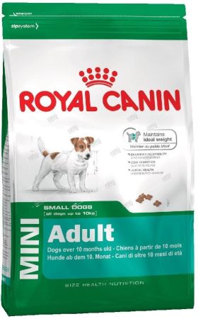 royal canin корм для собак мини эдалт 0,8кг мелких пород от 10мес-8лет 
