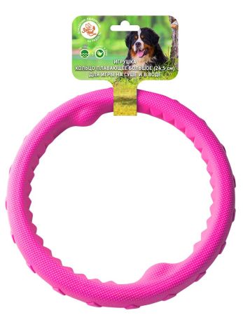 игрушка для собак плавающая кольцо большое 24,5 см пластикат цвет в ассортименте зооник