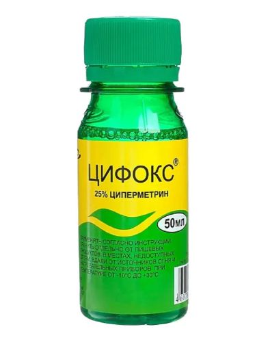 Средство от блох, клещей, комаров, тараканов, ос ЦИФОКС 50мл (100)