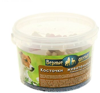 Лакомство для собак Мини Косточка жевательная для малых пород 250г Верные друзья 