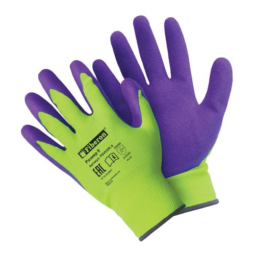 Перчатки полиэстер, суперкомфортн "SANDY LATEX" разм 9(L) Fiberon