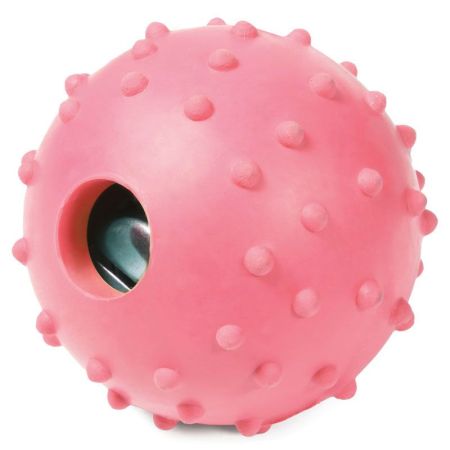 игрушка для собак из цельнолитой резины "мяч с колокольчиком", d50мм, triol