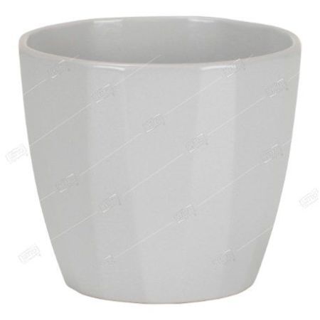 Кашпо керамическое Grey  Elegance св.серый d22см 058260