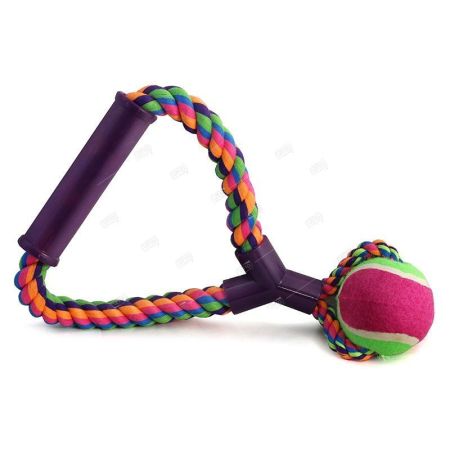 игрушка для собак "верёвка с ручкой, мяч", d65/250мм