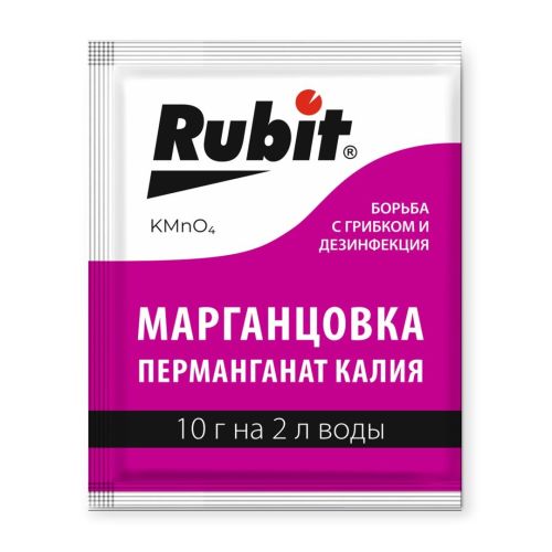 Средство от болезней растений Перманганат калия (марганцовка) 10г (300) Рубит