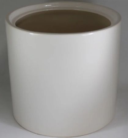 Кашпо декоративное Лидер малое белый глянец 0,7л h-10,5см d-12см Тамбовская керамика