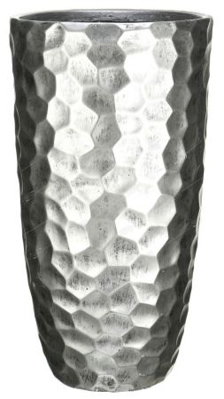 Кашпо файберстоун Мозаик ваза, серебро, D41,5 H77см, IDEALIST LITE