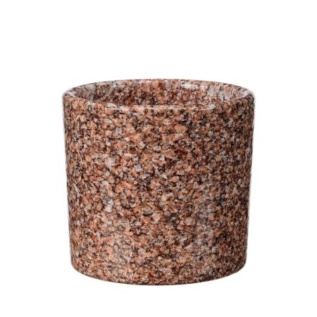 Кашпо керамическое Сахара, коричневый тубус мини, d7см 0,2л