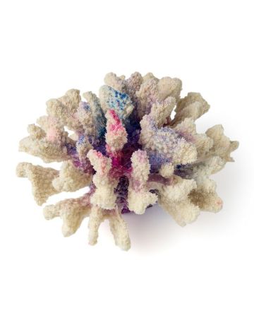 декор для аквариума коралл брокколи белый, акрил 14*13*7см