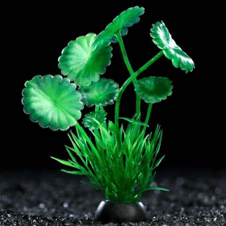 растение искусственное аквариумное зелёное 10см №6 1 шт, пижон аква