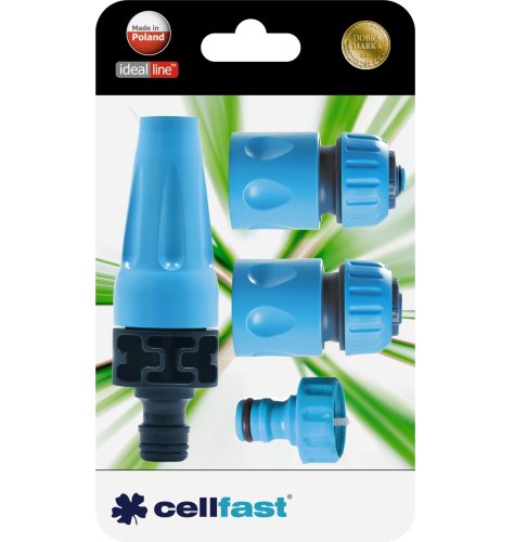 Ороситель прямой с набором соединителей 3/4", Cellfast