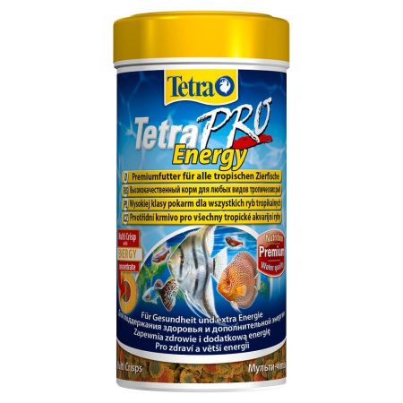 корм для рыб tetrapro energy, для всех видов рыб для дополнительной энергии, чипсы 250мл
