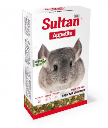 султан био премиум appetite  корм для шиншил 550г (8) 4380