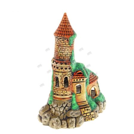 грот для аквариума замок большой с башней керамика к-64 россия