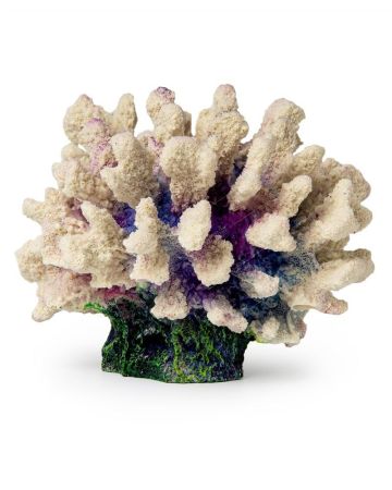 декор для аквариума коралл средний белый, акрил 18*17*14см