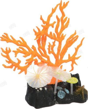 светящийся коралл оранжевый, 16,5*16,5см