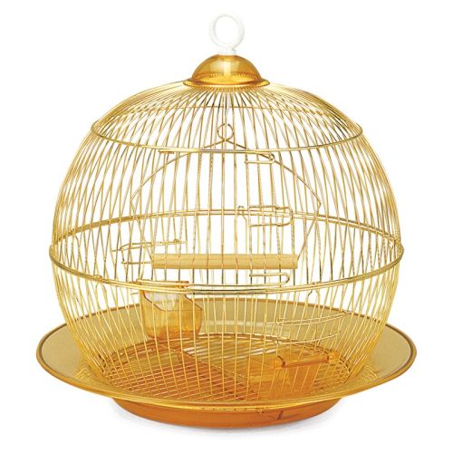 клетка 350g для птиц круглая, золото, d350*330мм, triol