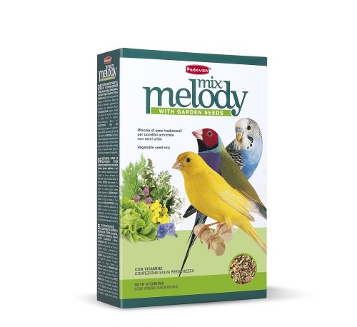 корм padovan дополнительный для декоративных птиц melodymix, 300г