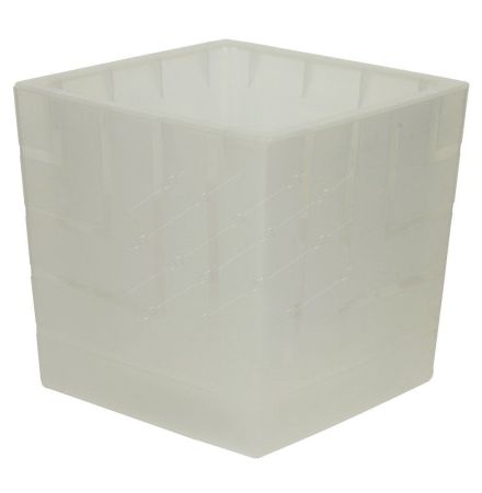 Горшок пластиковый Квадро прозрачный с вкладкой d16 h16см 3,3л, Ливингрин (8) КВ16-00    