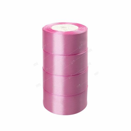Лента для упаковки (атлас) 40 мм 25 ярдов, светло-розовый