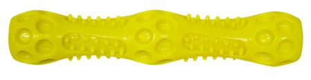 игрушка для собак палка массажная 27см жёлтая зооник