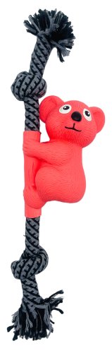 игрушка для собак из латекса коала на канате, 10,5*25см