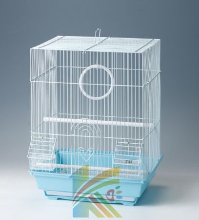 клетка для мелких птиц 34,5×28×45,5см прямая крыша цвет в ассортименте 
