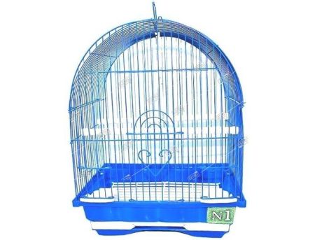 клетка для птиц овальная, укомплектованная, 30*23*39 см, №1 дкпа100