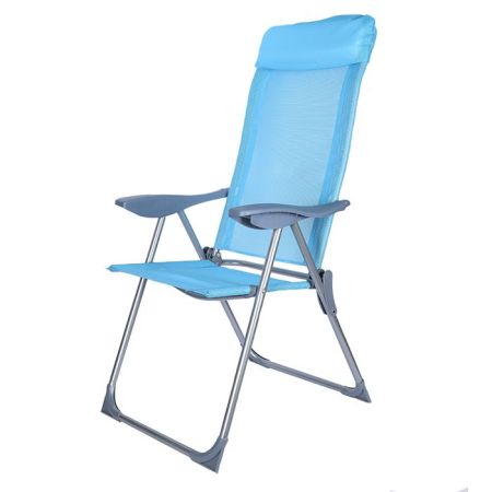 Кресло-шезлонг складное Твой Пикник 38*58*110 см, синий 