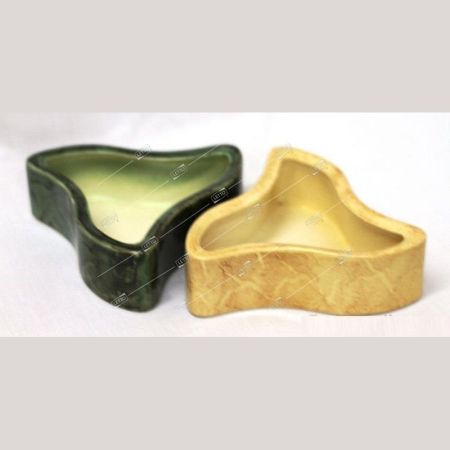Горшок керамический Кактусник Медуза зеленый  h-5 см 0,57л 1 сорт Тамбовская керамика
