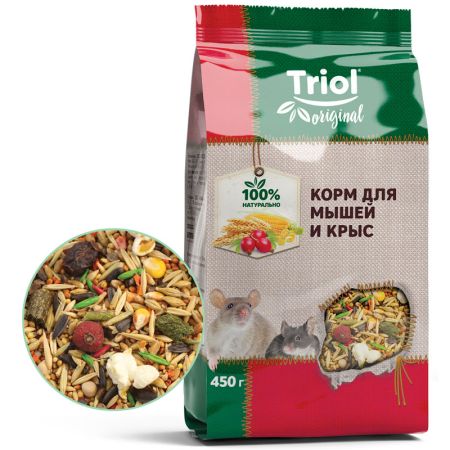 корм тriol original для мышей и крыс, 450г