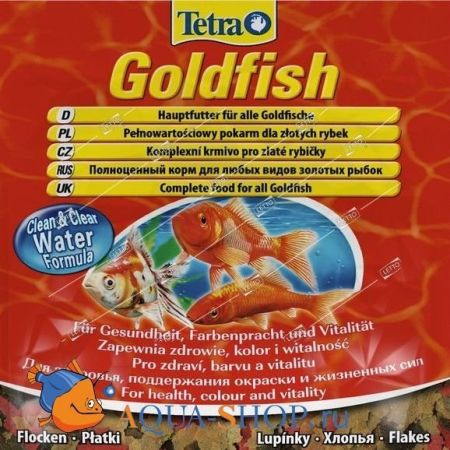 корм для рыб tetra goldfish, для всех видов золотых рыбок, бумажый пакет 12гр