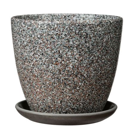 Горшок керамический Сахара №3, серый крокус, d18 h16см, 2,3л